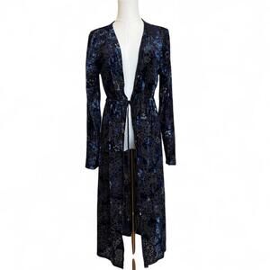 Whimsy goth burnout velvet duster cardigan Sz. L